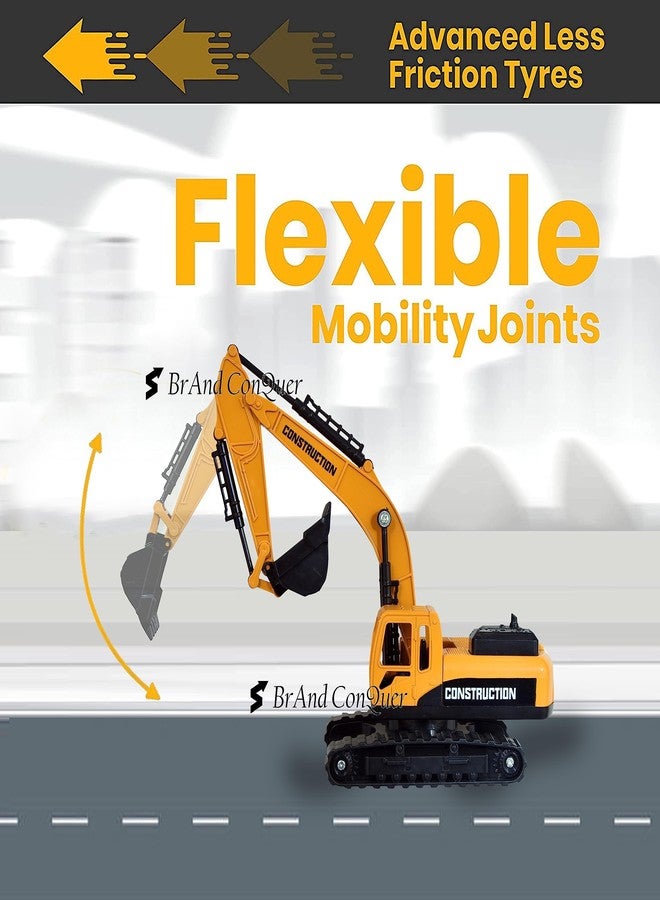 براند كونكور مجموعة مركبات هندسية غير قابلة للكسر من ماركة كونكر، تتضمن حفارة ورافعة طويلة، مناسبة للأولاد والبنات من عمر 3 سنوات فما فوق، ومجموعة مركبات للأطفال من عمر 3 إلى 14 سنة (حفارة ورافعة). - Image 4